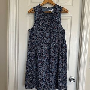 Lucky Brand Navy and Red Floral Dress